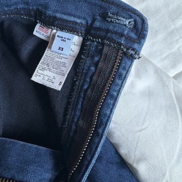 American Apparel Blue Jean Shorts High-Waisted Stretchy - Picture 2 of 3